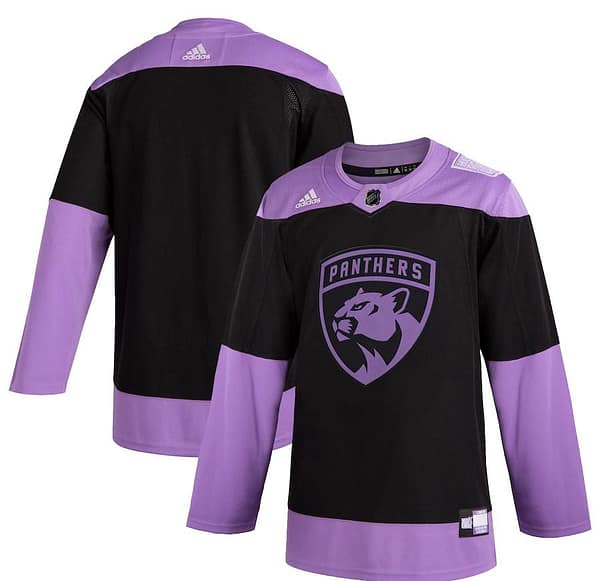 Women's Black Hockey Fights Cancer Practice Team Jersey