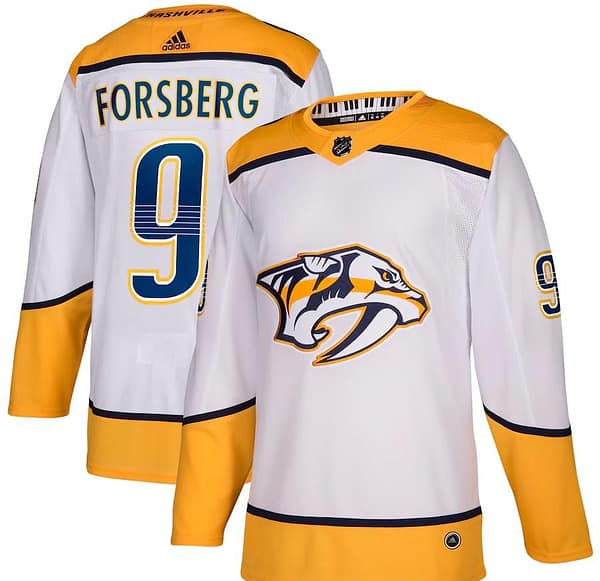 Women's Filip Forsberg White Away Player Team Jersey