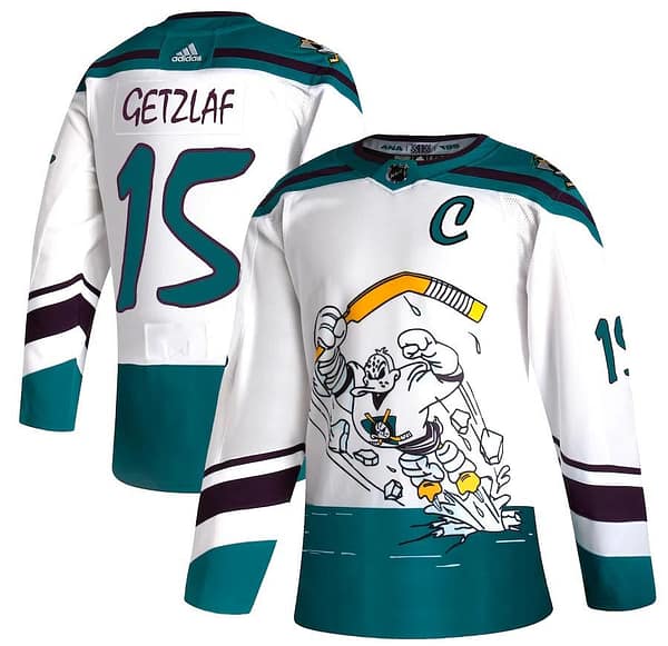 Women's Ryan Getzlaf White 202021 Reverse Retro Player Team Jersey