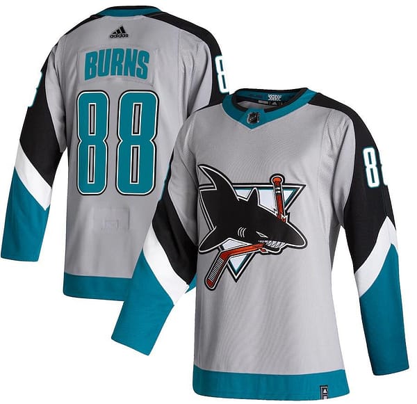 Women's Brent Burns Gray 2020-21 Reverse Retro Player Team Jersey