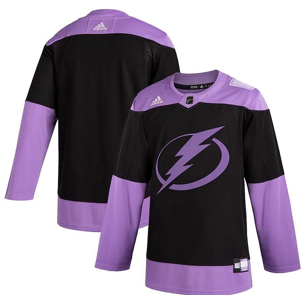 Women's Black Hockey Fights Cancer Practice Team Jersey