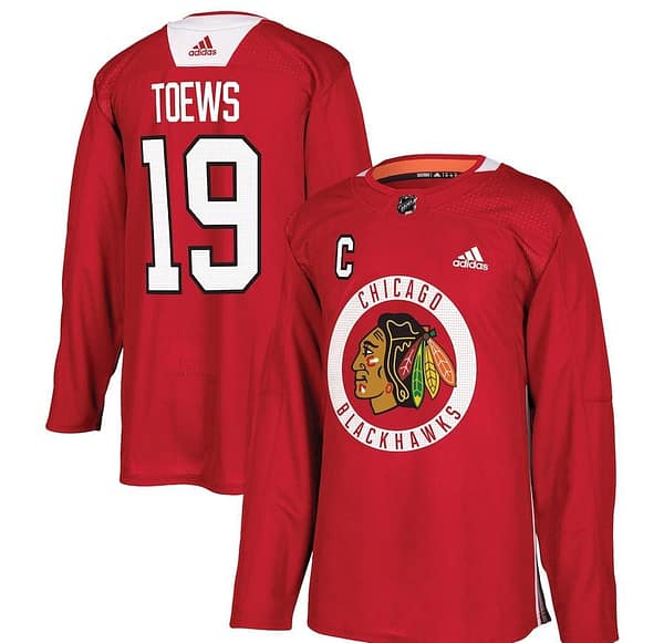 Women's Jonathan Toews Red Practice Player Team Jersey