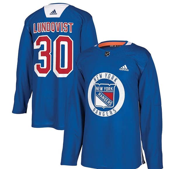 Women's Henrik Lundqvist Blue Practice Player Team Jersey