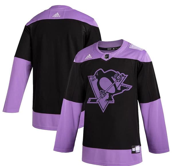 Women's Black Hockey Fights Cancer Practice Team Jersey
