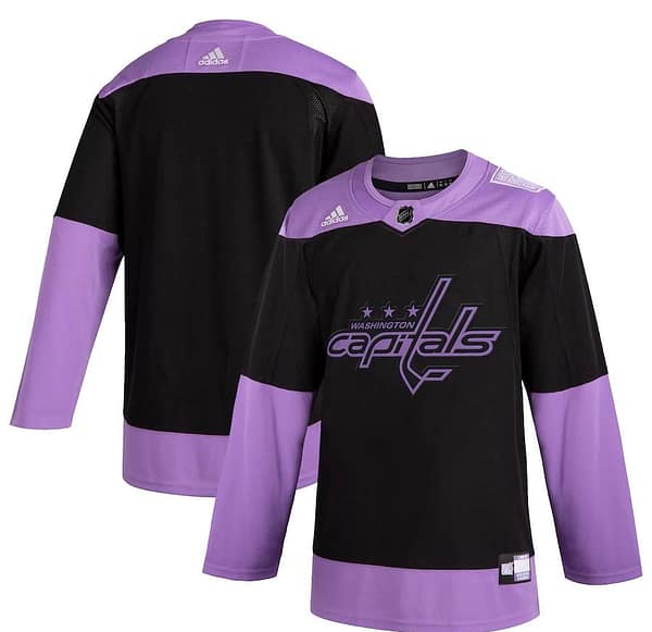 Women's Black Hockey Fights Cancer Practice Team Jersey