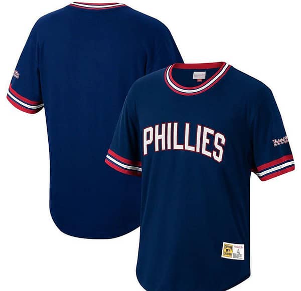 Men's Navy Cooperstown Collection Wild Pitch Throwback Jersey