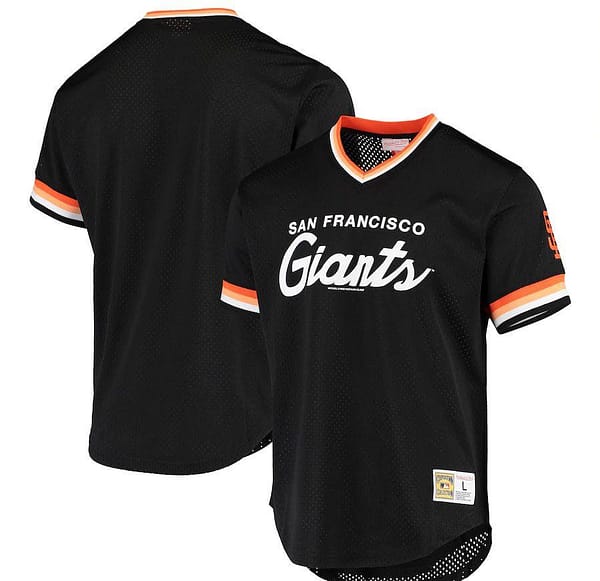 Men's Black Script Fashion Throwback Jersey
