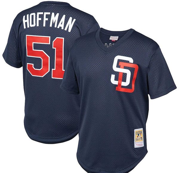 Men's Trevor Hoffman Navy Cooperstown Collection Mesh Batting Practice Throwback Jersey