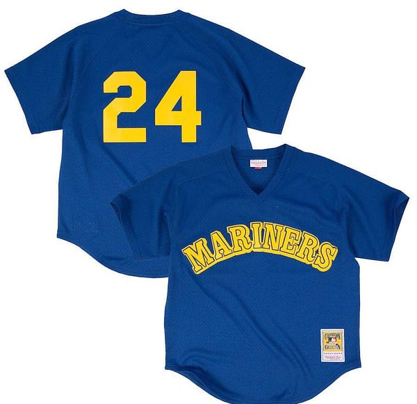 Men's Ken Griffey Jr. Royal Cooperstown Mesh Batting Practice Throwback Jersey