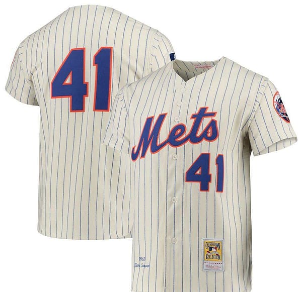 Men's Tom Seaver Cooperstown Collection Throwback Jersey - Cream