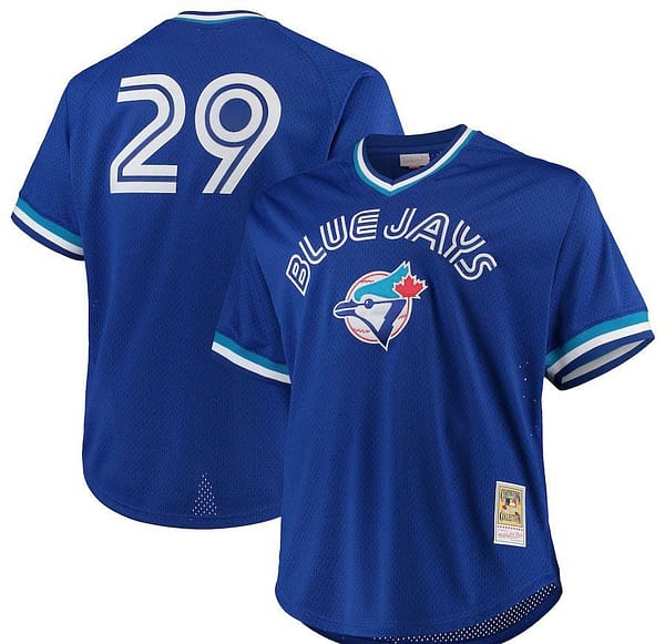Men's Joe Carter Royal Cooperstown Collection Mesh Batting Practice Throwback Jersey
