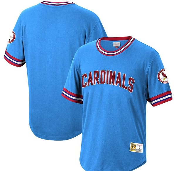 Men's Light Blue Cooperstown Collection Wild Pitch Throwback Jersey