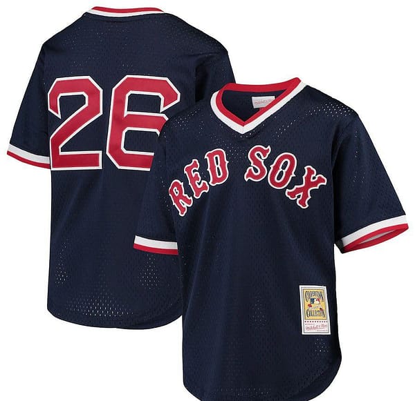 Youth Wade Boggs Navy Cooperstown Collection Mesh Batting Practice Throwback Jersey