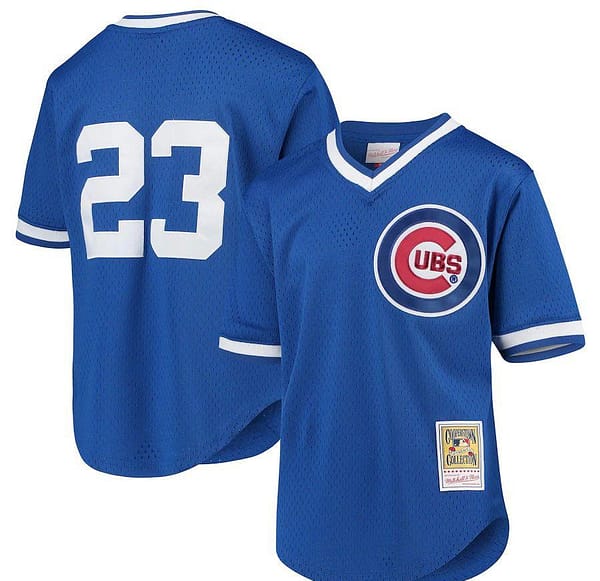 Youth Ryne Sandberg Royal Cooperstown Collection Mesh Batting Practice Throwback Jersey