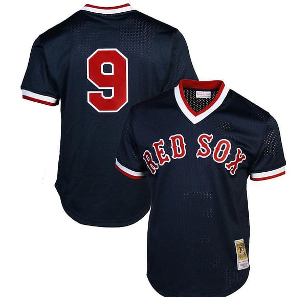 Youth Ted Williams 1990 Cooperstown Collection Batting Practice Throwback Jersey - Navy Blue