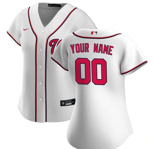 Women's White 2020 Home Custom Team Jersey