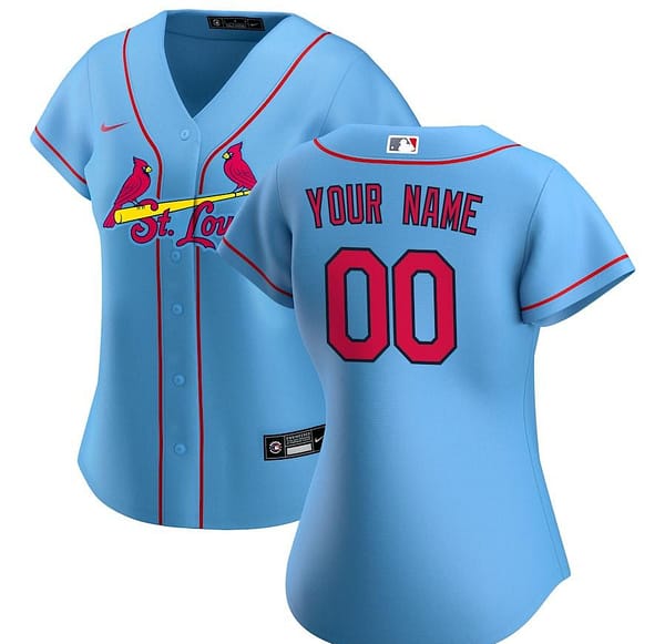 Women's Light Blue 2020 Alternate Custom Team Jersey