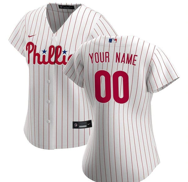 Women's White&Scarlet 2020 Home Custom Team Jersey