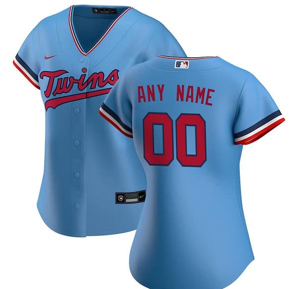 Women's Powder Blue 2020 Alternate Custom Team Jersey