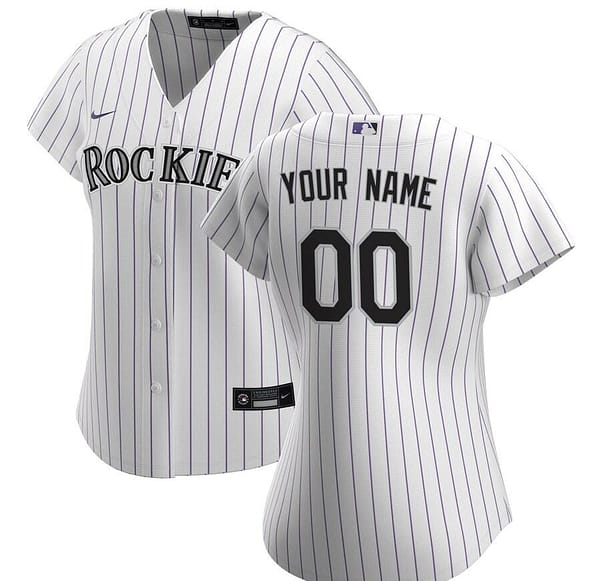 Women's White&Purple 2020 Home Custom Team Jersey
