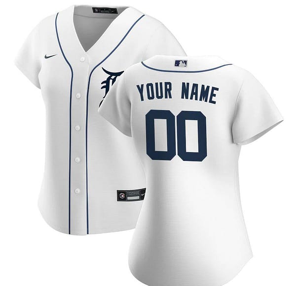 Women's White 2020 Home Custom Team Jersey