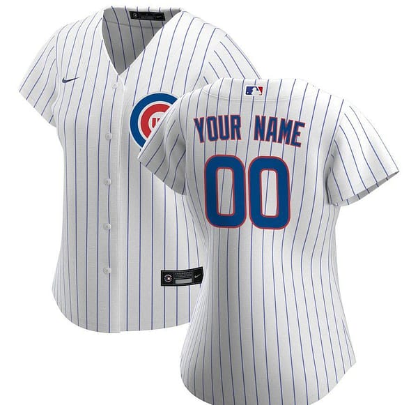 Women's White&Royal 2020 Home Custom Team Jersey