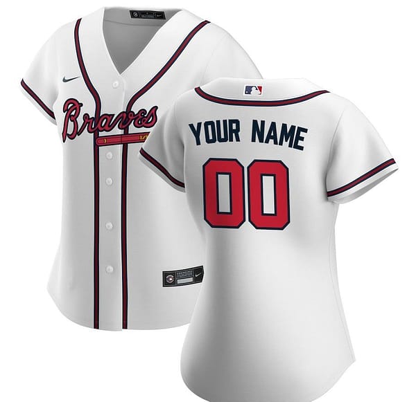 Women's White 2020 Home Custom Team Jersey