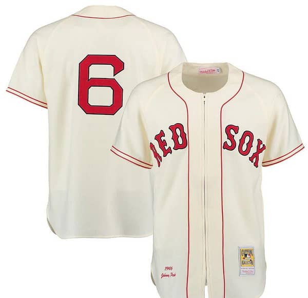 Men's 1946 Johnny Pesky Cream Throwback Jersey