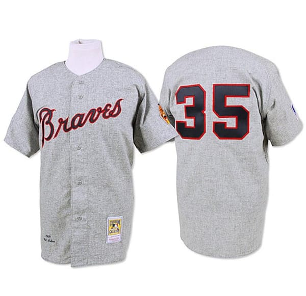 Men's 1969 Phil Niekro Gray Throwback Jersey