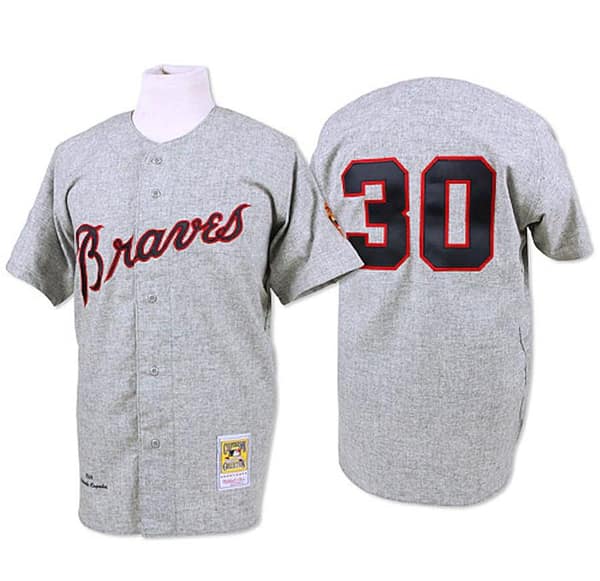 Men's 1969 Orlando Cepeda Gray Throwback Jersey