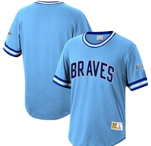 Men's Light Blue Cooperstown Collection Wild Pitch Throwback Jersey
