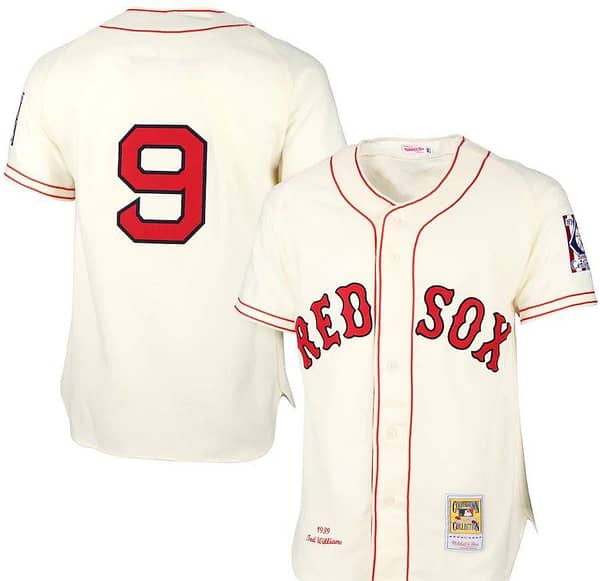 Men's Ted Williams Cream Throwback Jersey White