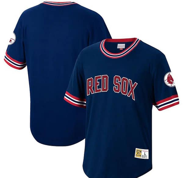 Men's Navy Cooperstown Collection Wild Pitch Throwback Jersey