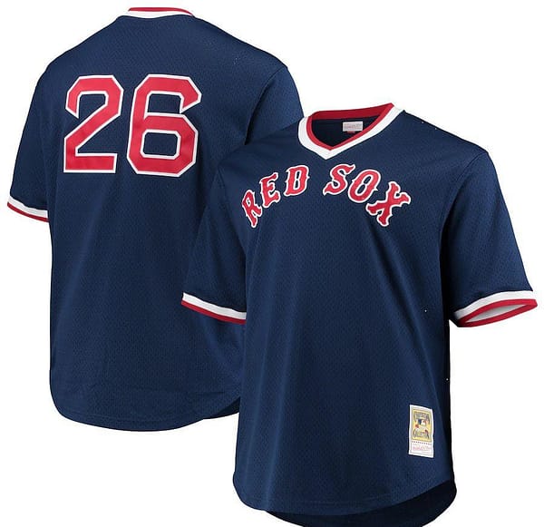 Men's Wade Boggs Navy Cooperstown Collection Mesh Batting Practice Throwback Jersey