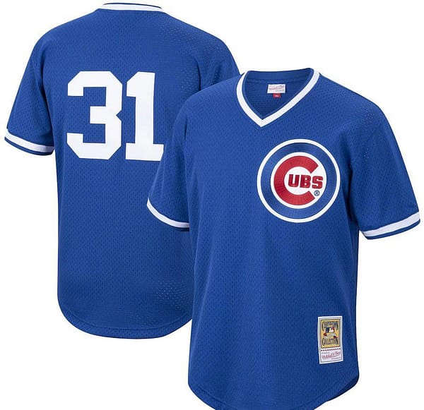 Men's Greg Maddux Royal Cooperstown Collection Mesh Batting Practice Throwback Jersey