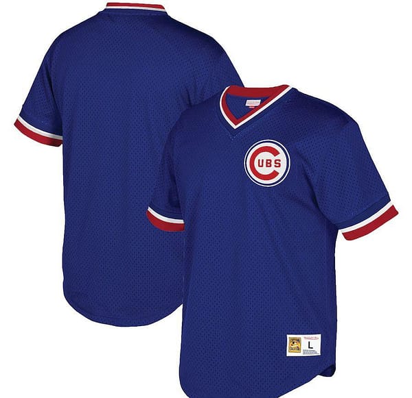 Men's Royal Mesh V-Neck Throwback Jersey(1)