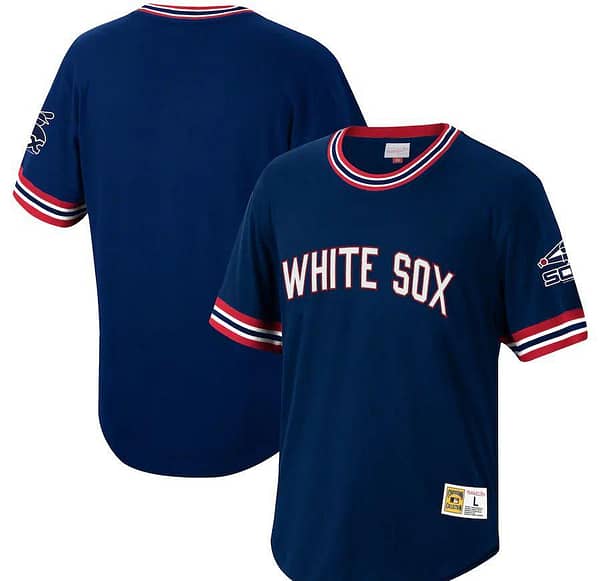 Men's Navy Cooperstown Collection Wild Pitch Throwback Jersey