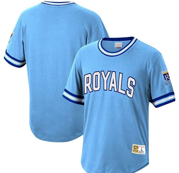 Men's Light Blue Cooperstown Collection Wild Pitch Throwback Jersey