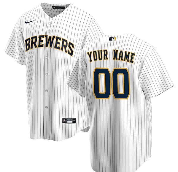 Men's White&Navy Alternate 2020 Custom Team Jersey