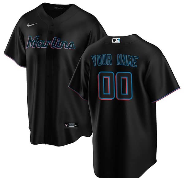 Men's Black Alternate 2020 Custom Team Jersey