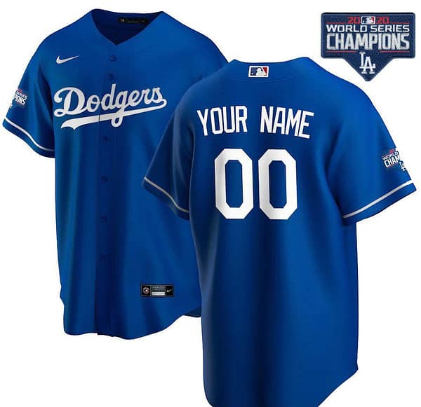 Men's Royal 2020 World Series Champions Alternate Custom Team Jersey