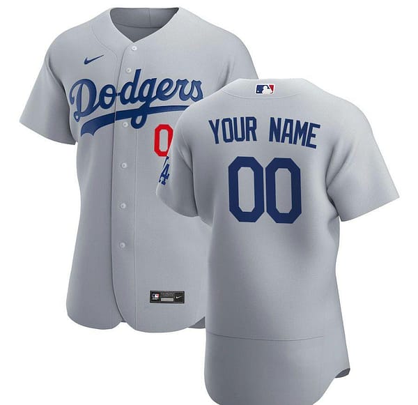 Men's Gray 2020 Alternate Authentic Custom Team Jersey