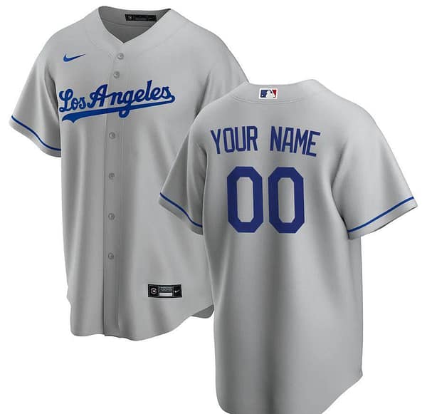 Men's Gray Road 2020 Custom Team Jersey