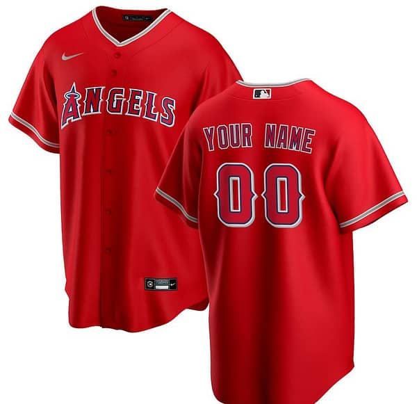 Men's Scarlet 2020 Alternate Custom Team Jersey