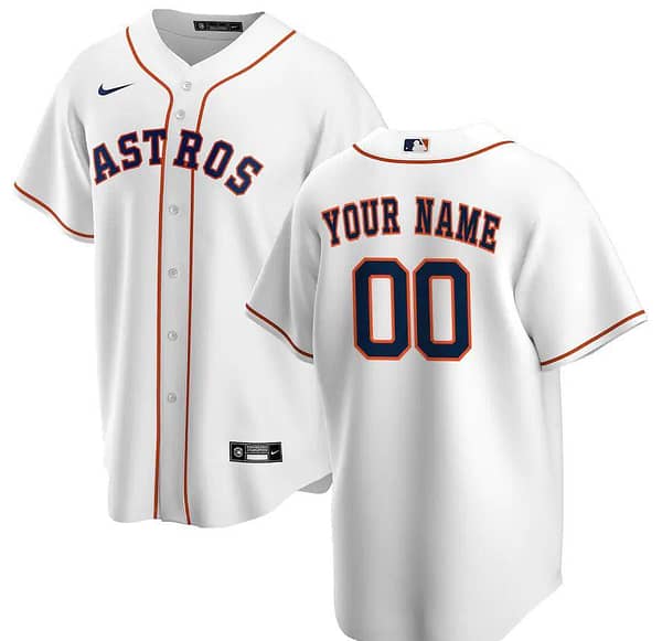 Men's White Home 2020 Custom Team Jersey