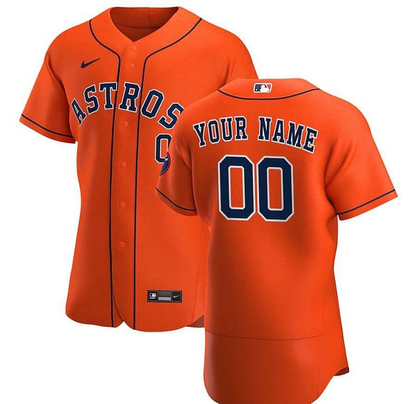 Men's Orange 2020 Alternate Authentic Custom Team Jersey
