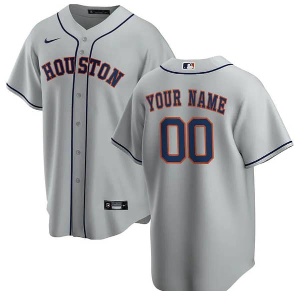 Men's Gray Road 2020 Custom Team Jersey