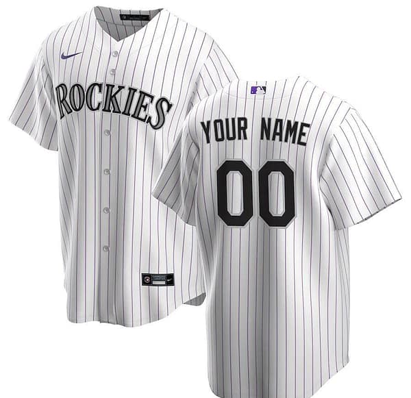 Men's White&Purple Home 2020 Custom Team Jersey