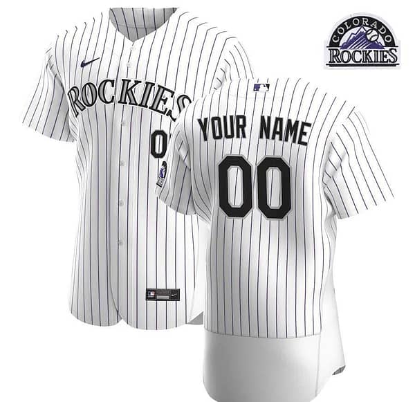 Men's White&Purple 2020 Home Authentic Custom Team Jersey