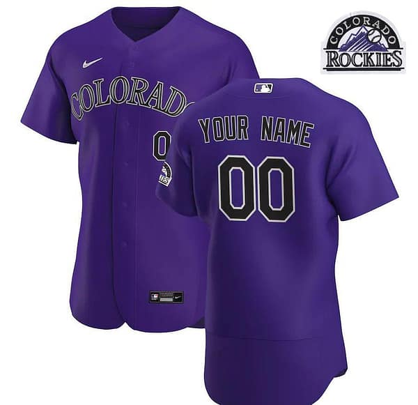 Men's Purple 2020 Alternate Authentic Custom Team Jersey